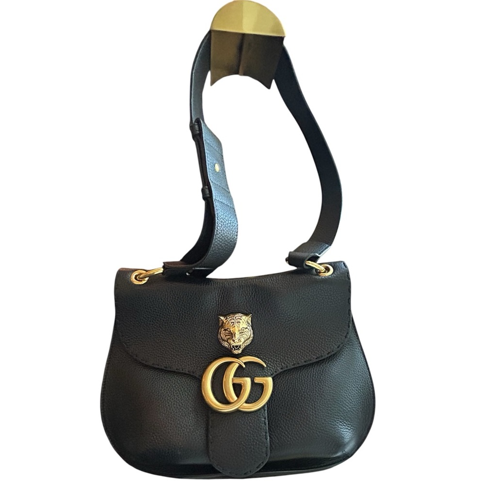 Gucci Pebble Leather Animalier Shoulder Bag w/dustbag EUC - Picture 2 of 13